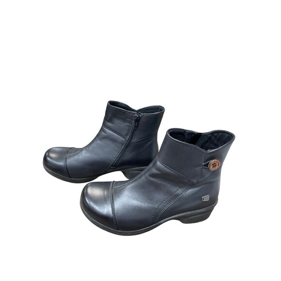 Keen Womens Black Leather Ankle Boots Size 8.5 SKU 9439 - Picture 3 of 11